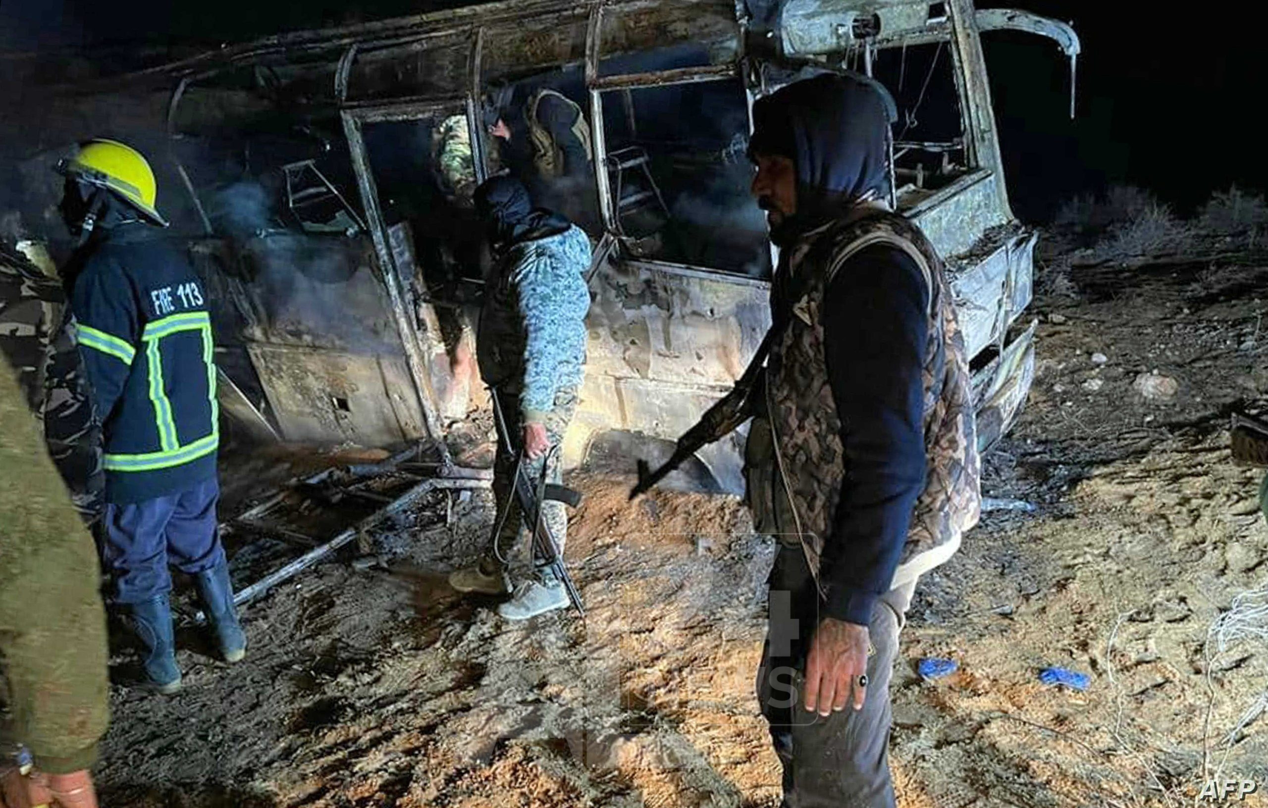 الهجمات على حافلات نقل قوات جيش النظام السوري متكررة