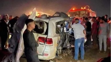 السيارة التي صدمت الحافلة من نوع "تويوتا لاندكروزر" (رباعية الدفع)