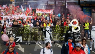 IG Metall union members held a number of demonstrations to push for an eight percent pay raise