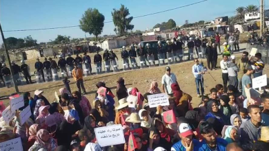 أرشيف/ احتجاج ساكنة دوار الجديد امحيجر بالصخيرات شهر نوفمبر الماضي