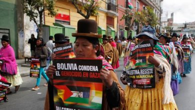 مظاهرات في بوليفيا لدعم فلسطين