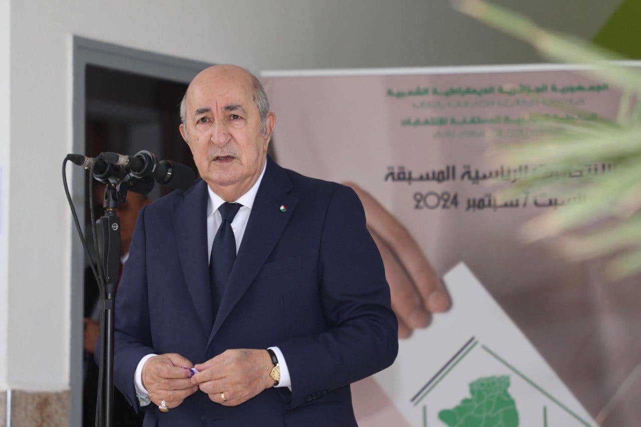 الرئيس الجزائري عبد المجيد تبون