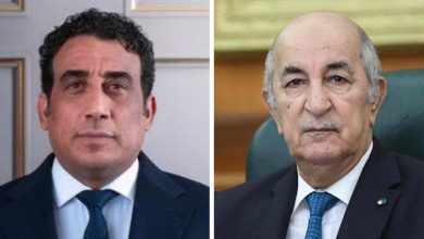 الرئيس الجزائري عبد المجيد تبون ورئيس المجلس الرئاسي الليبي يونس المنفي