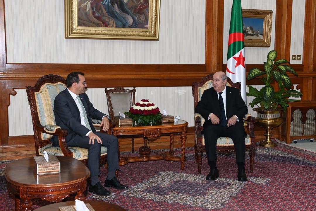 الرئيس الجزائري عبد المجيد تبون والسفير المنسق لمنظمة الأمم المتحدة بالجزائر أليخاندرو ألفاريز
