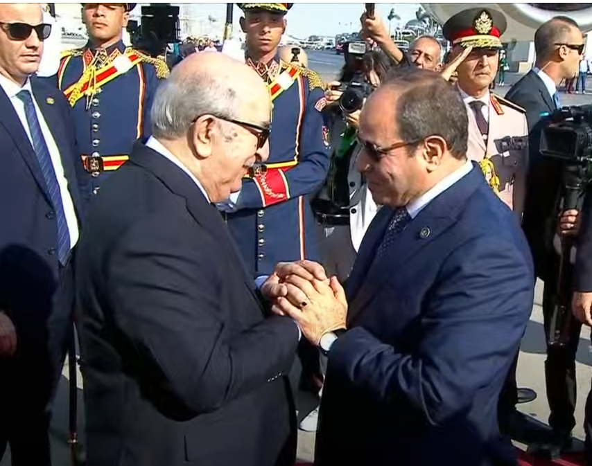 الرئيس الجزائري عبد المجيد تبون يحل بمصر