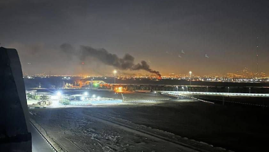 صورة متداولة من هجوم الكيان الصهيوني على ايران