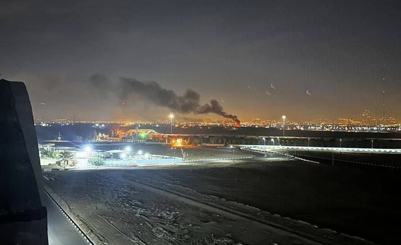 صورة متداولة من هجوم الكيان الصهيوني على ايران