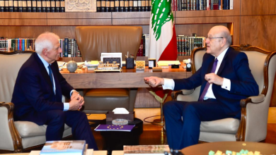 جوزيب بوريل ونجيب ميقاتي