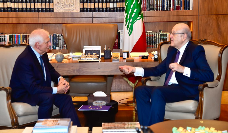 جوزيب بوريل ونجيب ميقاتي