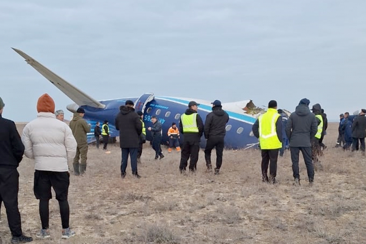 تحطم طائرة أذربيجانية قرب أكتاو في كازاخستان وعلى متنها 105 ركاب