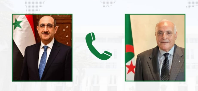 الوزير عطاف يتباحث مع وزير الخارجية السوري بشأن تطورات الأوضاع في شمال سوريا