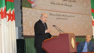الرئيس الجزائري عبد المجيد تبون