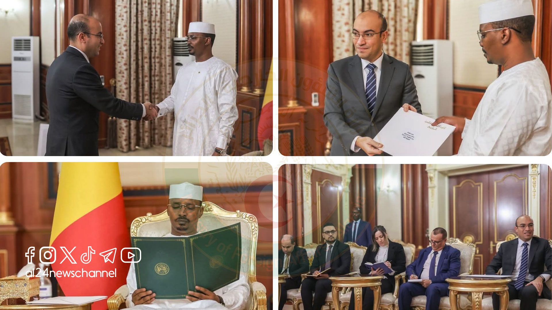 M. Chaïb remet une lettre du président de la République à son homologue tchadien
