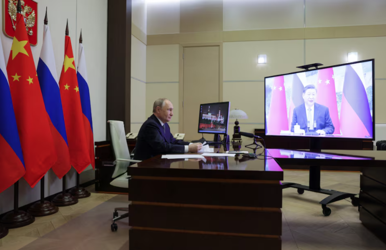 Putin and Xi Hold Video Meeting to Strengthen Russia-China Relations