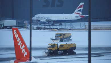 اضطرابات في حركة النقل الجوي شمال أوروبا بسبب الثلوج
