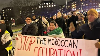 Manifestations à Copenhague condamnant l'incendie du siège de l'ONG danoise "Global Aktion"