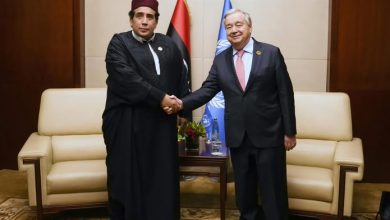 أنطونيو غوتيريش ومحمد المنفي