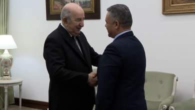 الرئيس الجزائري عبد المجيد تبون يستقبل وزير الداخلية التونسي