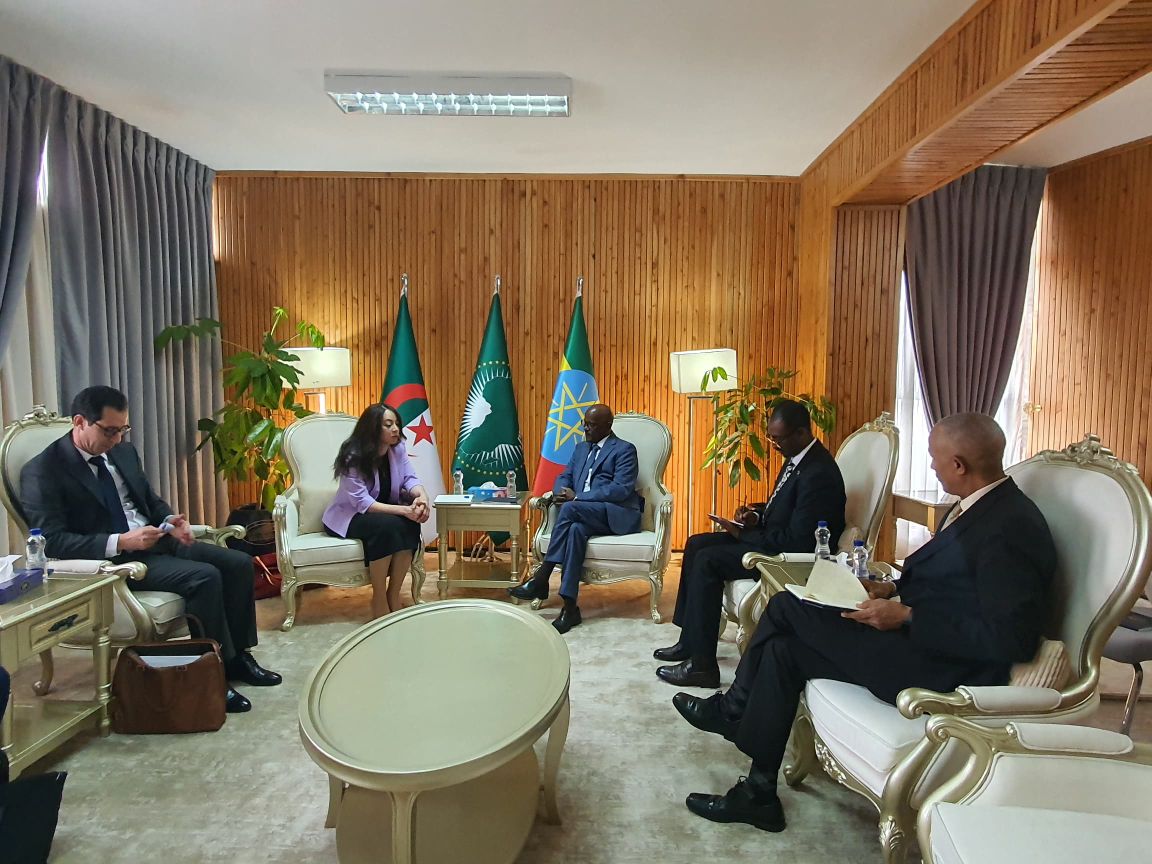 منصوري تُستقبل في أديس أبابا من قبل كاتب الدولة الإثيوبي للشؤون السياسية والاقتصادية