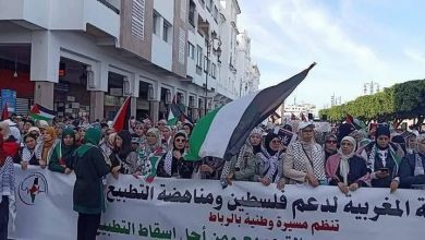 المغرب: مسيرات حاشدة تندّد بالتطبيع وتطالب بقطع العلاقات مع الاحتلال الصهيوني