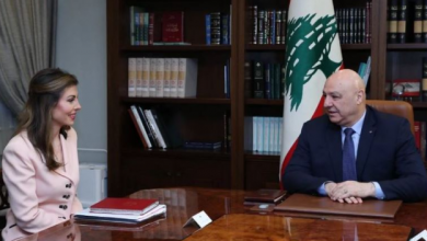 الرئيس اللبناني ومورغان أورتاغوس