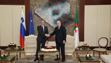 الرئيس الجزائري عبد المجيد تبون والوزير الأول لسلوفينيا روبيرت غلوب