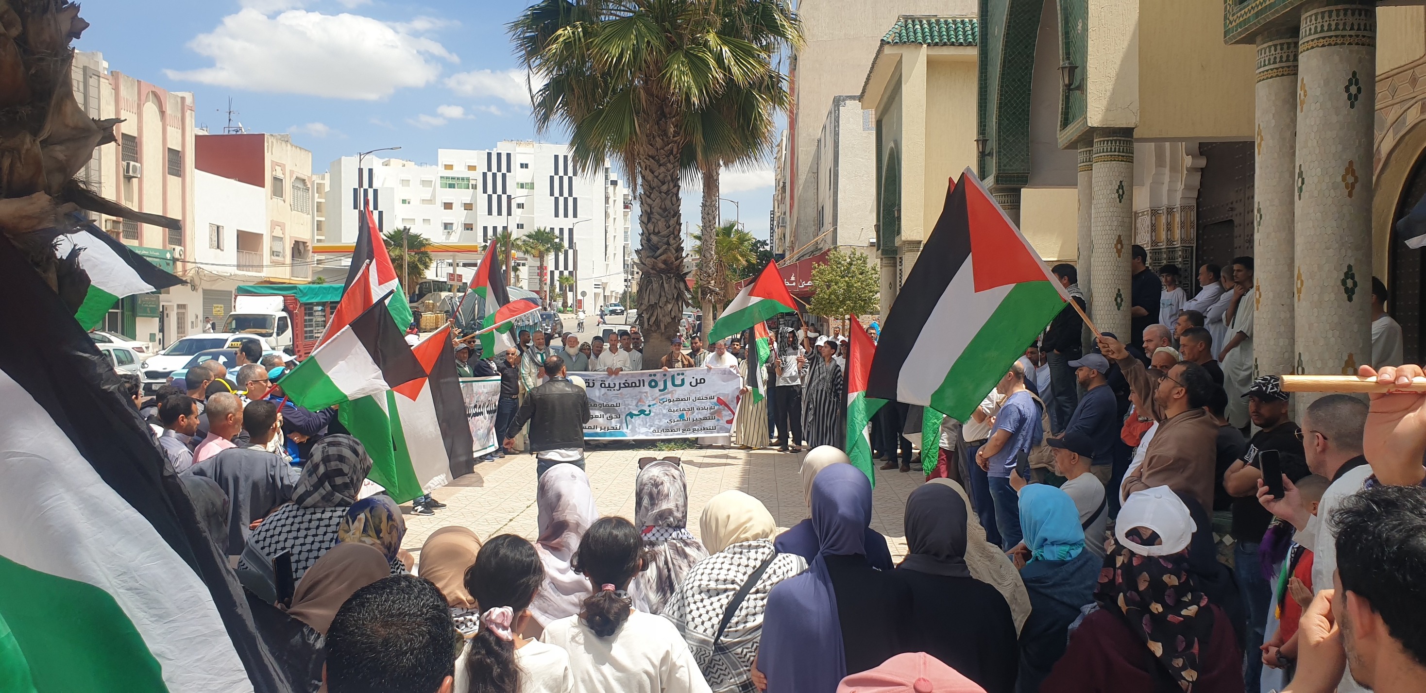 المغرب: احتجاجات حاشدة للمطالبة بإسقاط كل أشكال التطبيع مع الكيان الصهيوني