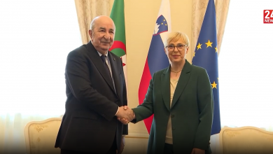 Le président algérien Abdelmadjid Tebboune mène des entretiens en tête-à-tête et élargis en Slovénie