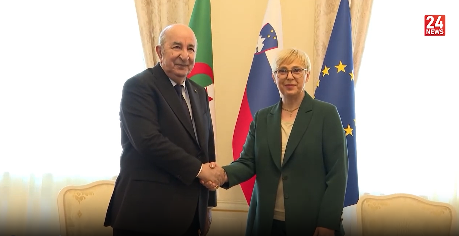 Le président algérien Abdelmadjid Tebboune mène des entretiens en tête-à-tête et élargis en Slovénie