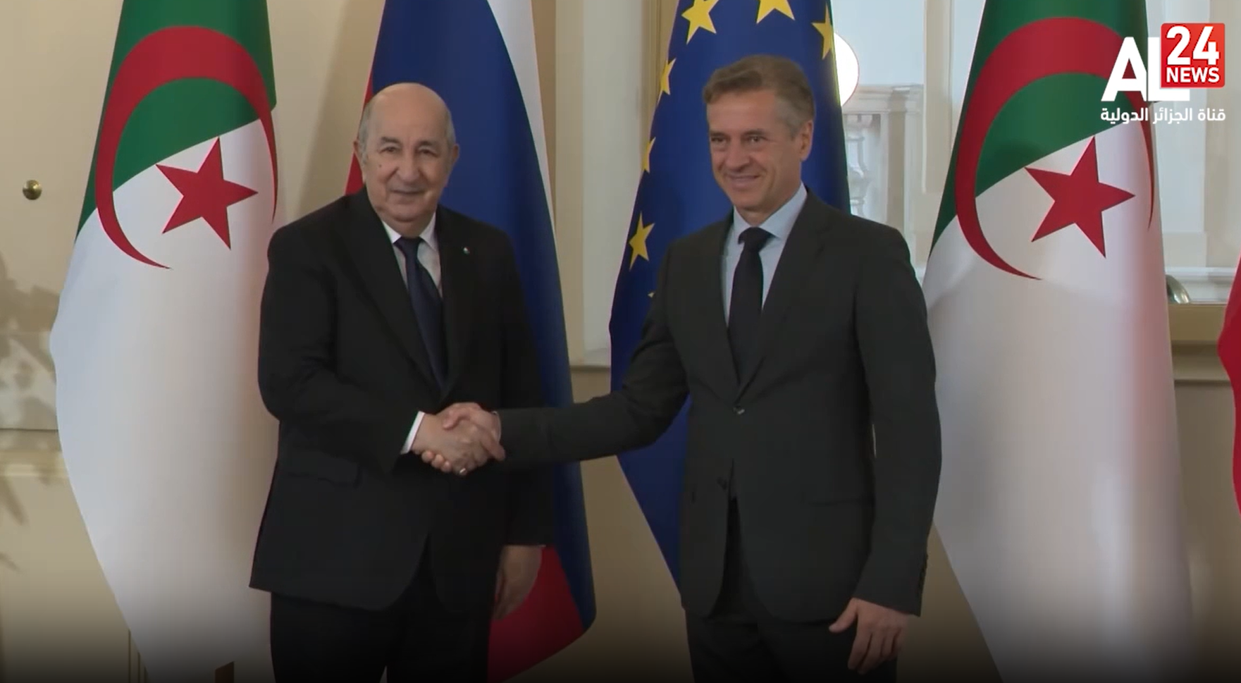 Le président algérien procède avec le Premier ministre slovène à la signature d'une Déclaration commune