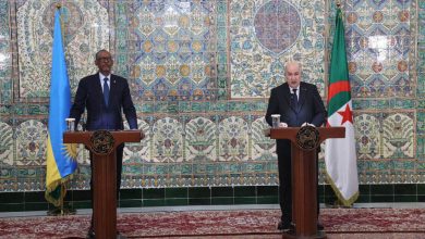 الرئيس الجزائري عبد المجيد تبون ورئيس جمهورية رواندا بول كاغامي