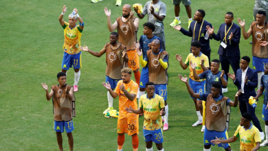 لاعبو صن داونز يحييون جماهيرهم بعد الوداع (رويترز)