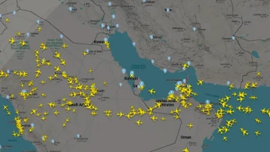 حركة الطيران توقفت في منطقة واسعة بالخليج