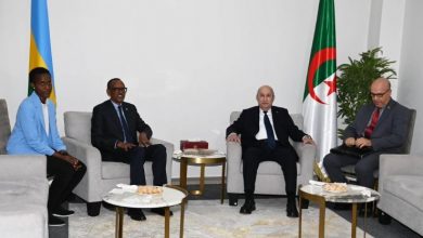 الرئيس الجزائري عبد المجيد تبون يستقبل رئيس رواندا بول كاغامي- أرشيفية-