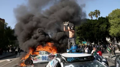 احتجاجات عنيفة في لوس انجلوس وسان فرانسيسكو