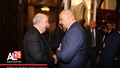 #صور مراسم إسداء الرئيس الجزائري #عبد_المجيد_تبون وساما للرئيس اللبناني، التي أعقبتها مأدبة عشاء على شرف وفد جمهورية #لبنان وعلى رأسه الرئيس #جوزيف_عون.