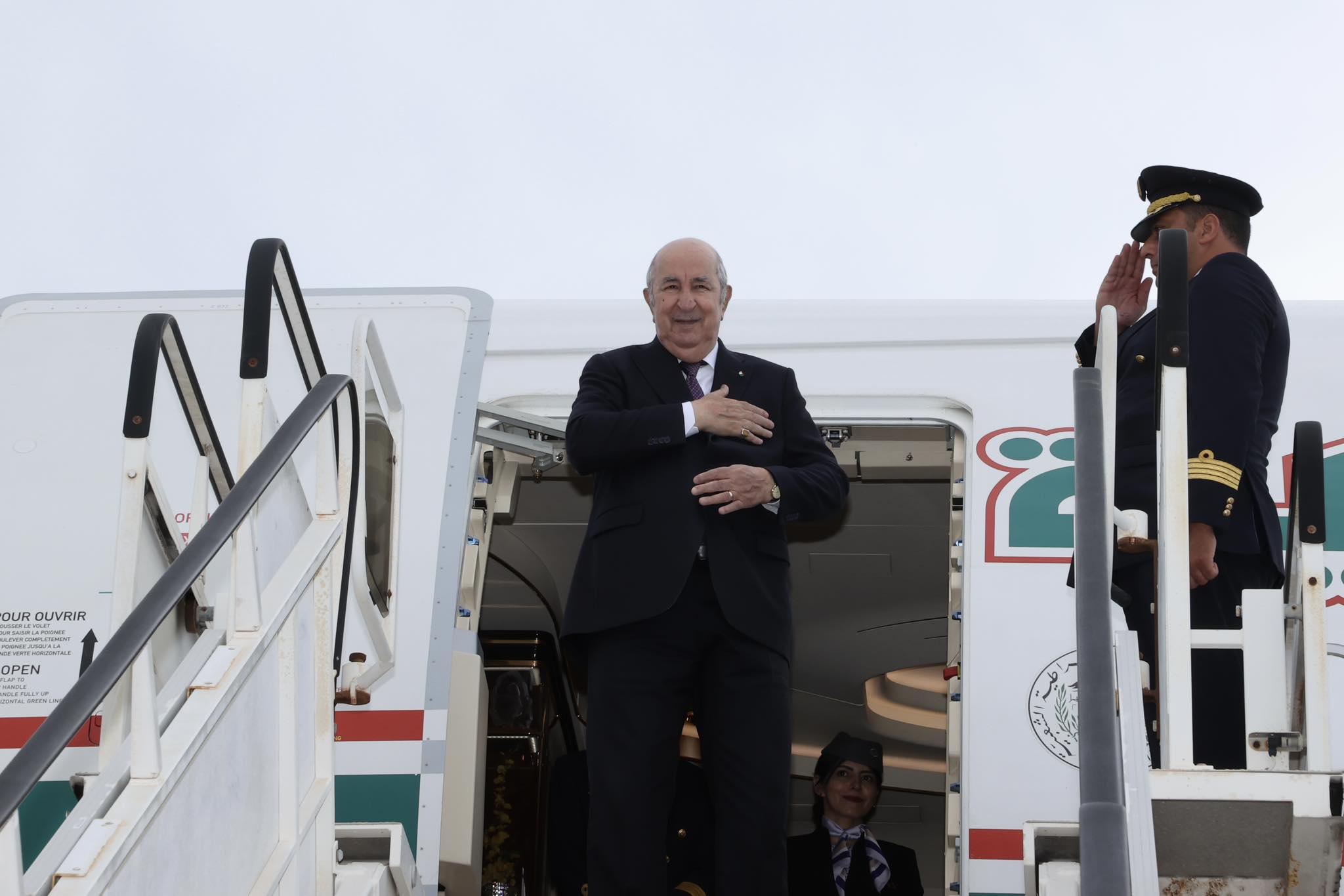 الرئيس تبون غادر العاصمة الايطالية روما عائدا إلى الجزائر