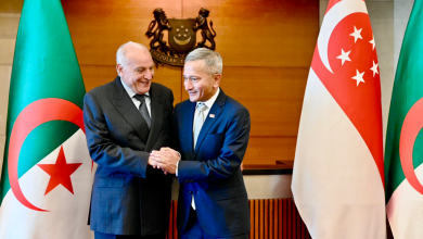 وزيرا خارجية الجزائر وسنغافورة