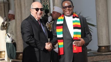 الرئيسان الجزائري عبد المجيد تبون والزيمبابوي إمرسون دامبودزو منانغاغوا