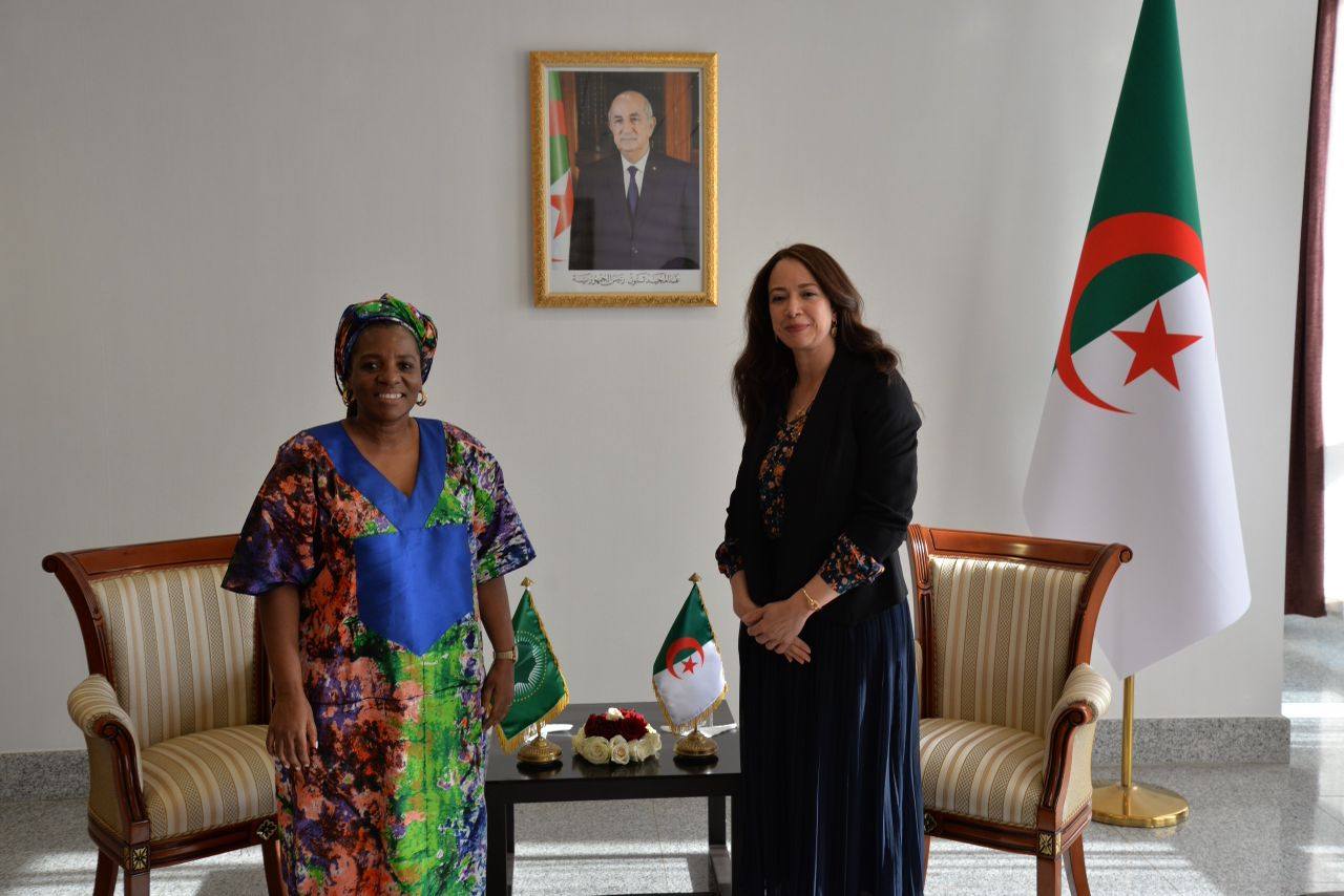 منصوري تستقبل مديرة شؤون المرأة والمساواة بين الجنسين والشباب بمفوضية الاتحاد الإفريقي