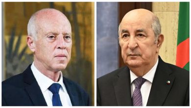 الرئيس الجزائري عبد المجيد تبون ونظيره التونسي قيس سعيّد