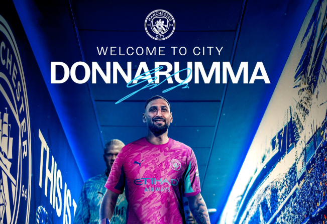 مانشستر سيتي يعلن التعاقد مع الحارس الإيطالي جيانلويجي دوناروما حتى 2030