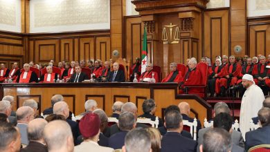 الرئيس الجزائري رئيس المجلس الأعلى للقضاء عبد المجيد تبون يفتتح السنة القضائية