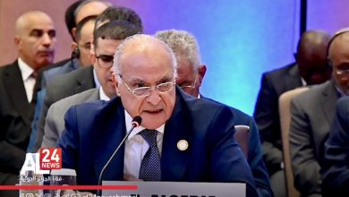وزير الدولة، وزير الخارجية الجزائري، أحمد عطاف خلال إلقائه كلمة في الاجتماع الوزاري التاسع عشر لحركة عدم الانحياز