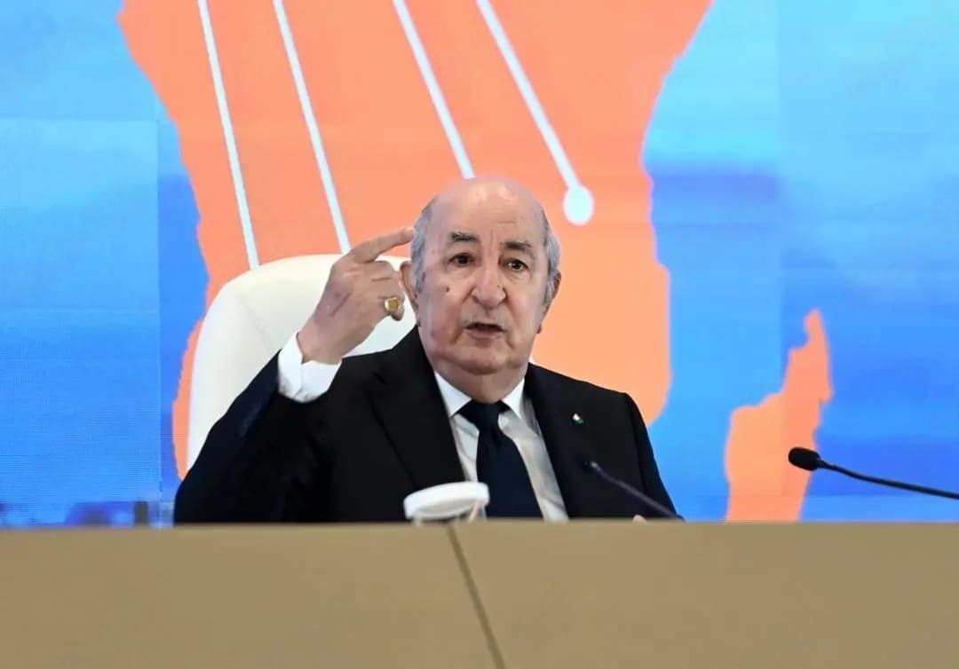 الرئيس الجزائري عبد المجيد تبون إشرافه بالمركز الدولي للمؤتمرات "عبد اللطيف رحال" على افتتاح لقاء مع المتعاملين الاقتصاديين