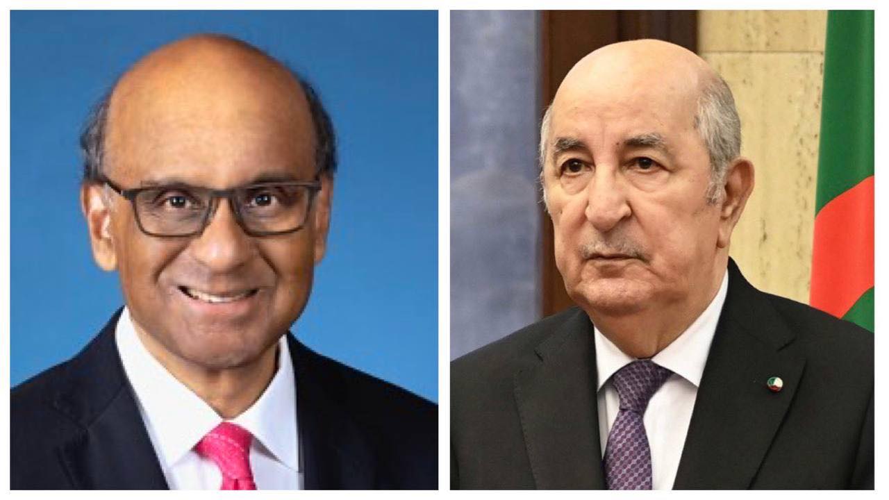 الرئيس الجزائري يتلقى تهنئة من رئيس سنغافورة