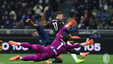 صورة من الموقع الرسمي لنادي إي سي ميلان توثق لحظة تسجيل الهدف