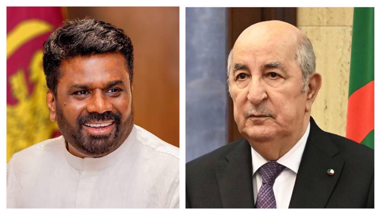 الرئيس الجزائري يتلقى تهنئة رئيس سريلانكا