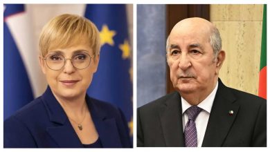 الرئيس الجزائري يتلقى تهنئة من رئيسة سلوفينيا بمناسبة ذكرى اندلاع الثورة