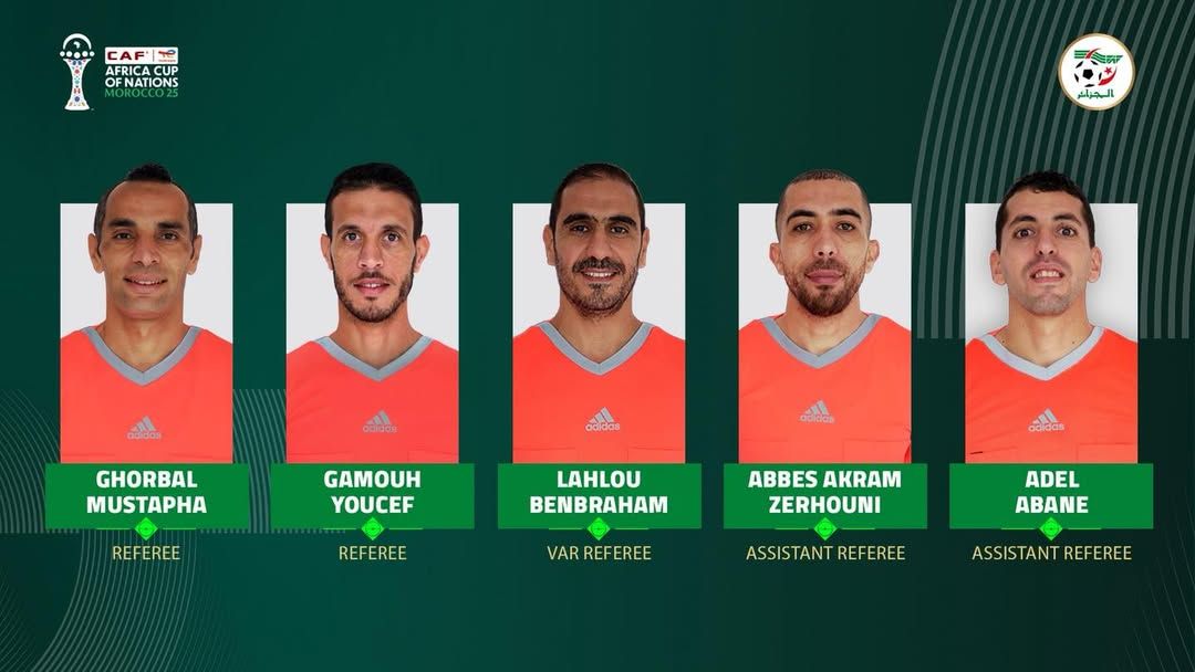 اعتماد 5 حكام جزائريين لإدارة مباريات كأس إفريقيا 2025
